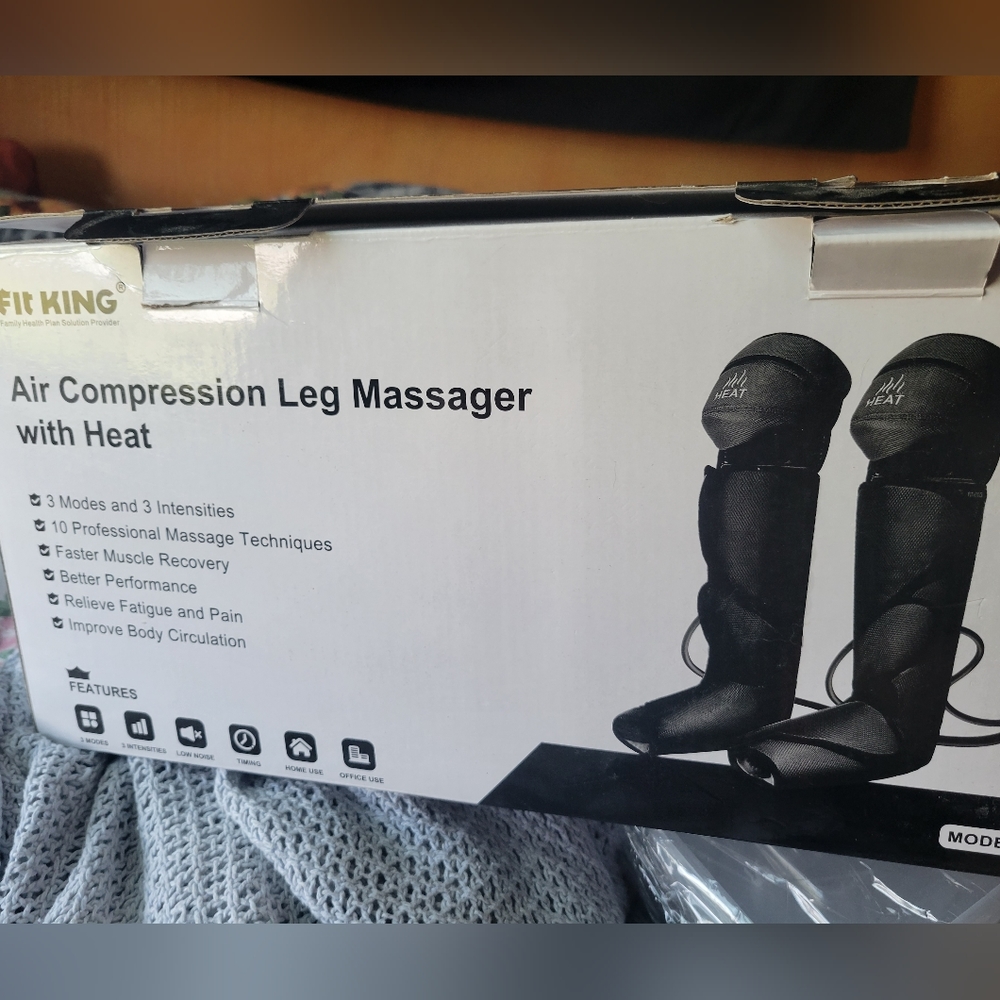 Air compression leg massager